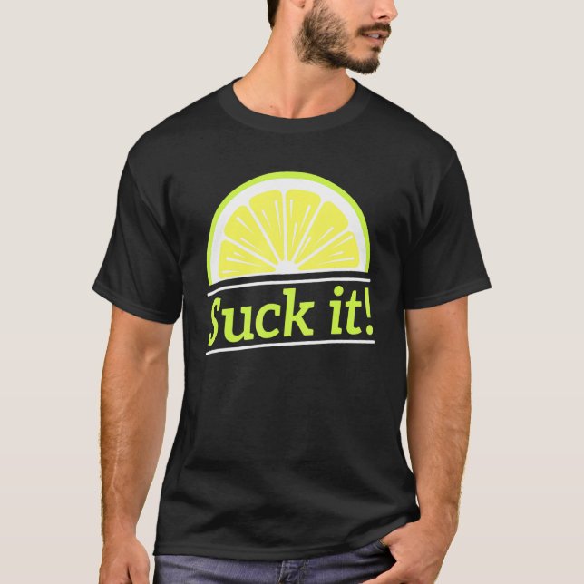 Suck den mexikanska Grönten Lime Slice Lemon Kärle T Shirt (Framsida)