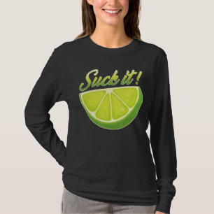 Suck den mexikanska Grönten Lime Slice Lemon Kärle T Shirt