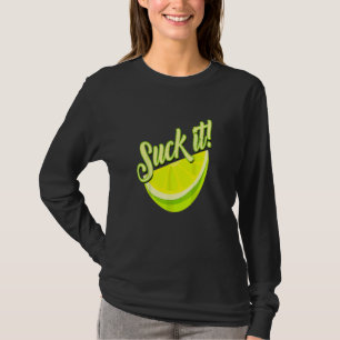 Suck den mexikanska Grönten Lime Slice Lemon Kärle T Shirt