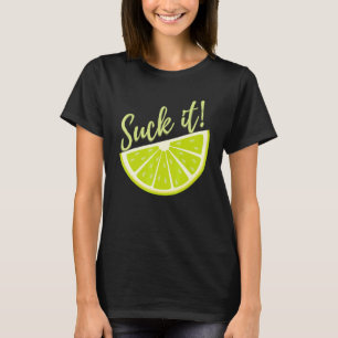 Suck den mexikanska Grönten Lime Slice Lemon T Shirt
