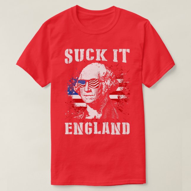 Suck det England lustigt 4:e juli Memorial Day T Shirt (Design framsida)
