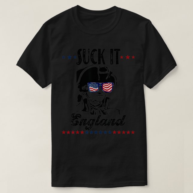 Suck It England, 4:e juli - George Tvättar T Shirt (Design framsida)