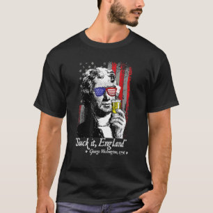 Suck It England 4:e juli George Washington 177 T Shirt