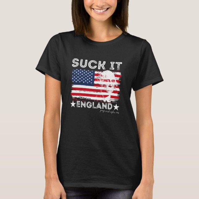 Suck It England, 4:e juli George Washinton T Shirt (Framsida)