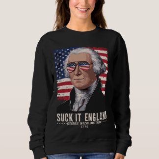 SUCK-IT ENGLAND 4 juli George Washingto T Shirt