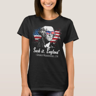 SUCK-IT ENGLAND 4 juli George Washingto T Shirt
