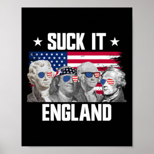Suck It England Grundande Fäder 4:e Juli Poster