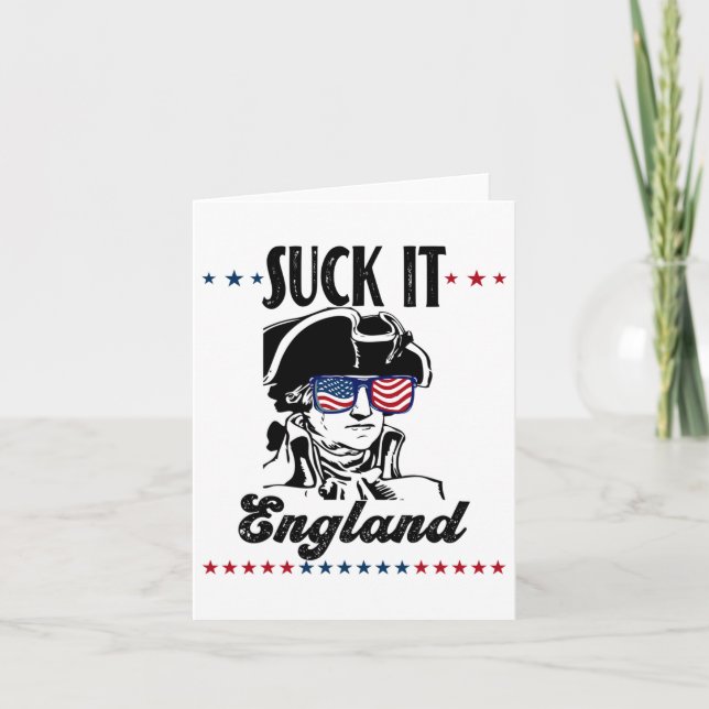 Suck It England Lung 4:e juli - George Tvättar Kort (Framsida)