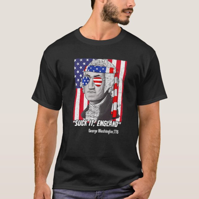 Suck It England Lusnyj 4:e juli. T Shirt (Framsida)