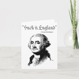 Suck It England Roligt 4:e Juli Usa Flagga Kort