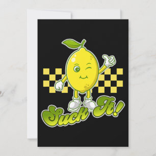 Suck it Grönt Lime Lemon Kärlek Funny Mexikanska P Inbjudningar
