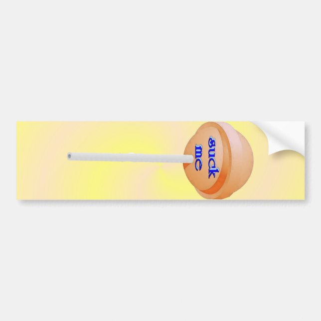 Suck mig Lollipop Bumper Sticker Bildekal (Framsidan)
