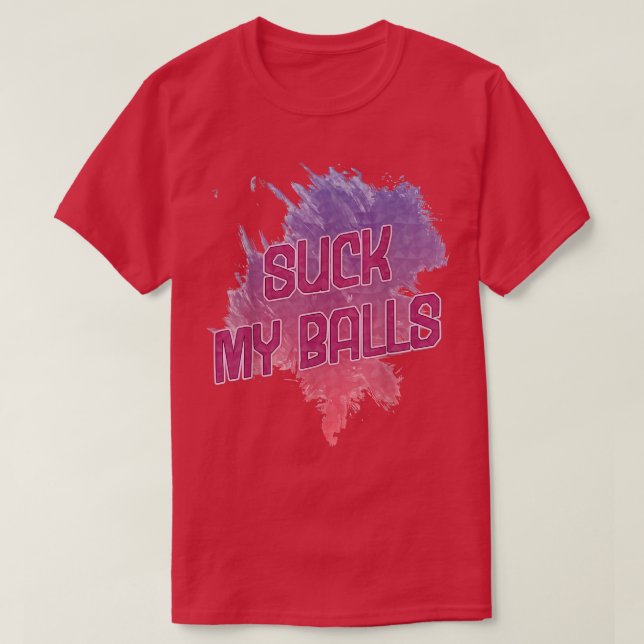 Suck min Bollar Bubble Tea Funny som säger Humor T Shirt (Design framsida)