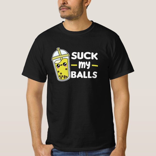 Suck My Bollar - Bubble Tea Kawaii Boba Tea Kärlek T Shirt (Framsida)