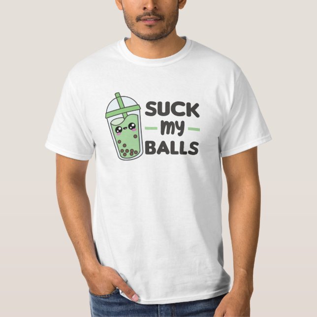 Suck My Bollar - Bubble Tea Kawaii Boba Tea Kärlek T Shirt (Framsida)