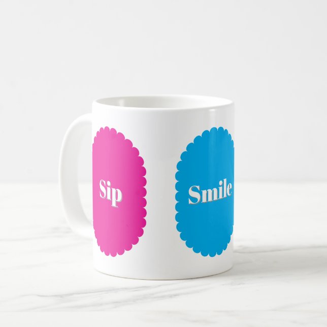 Suck Smil Upprepa Kul Dopamin Kaffemugg (Framsida vänster)