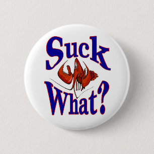"Suck vadå?" Comical Kräftor Lobster Knapp