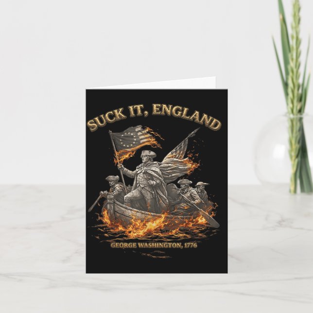 Sucka Det England Roligt 4:e Juli George Kort (Framsida)