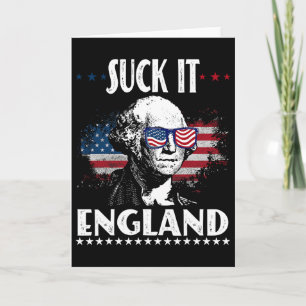 Sucka England Roligt 4:e Juli - George Washing Kort