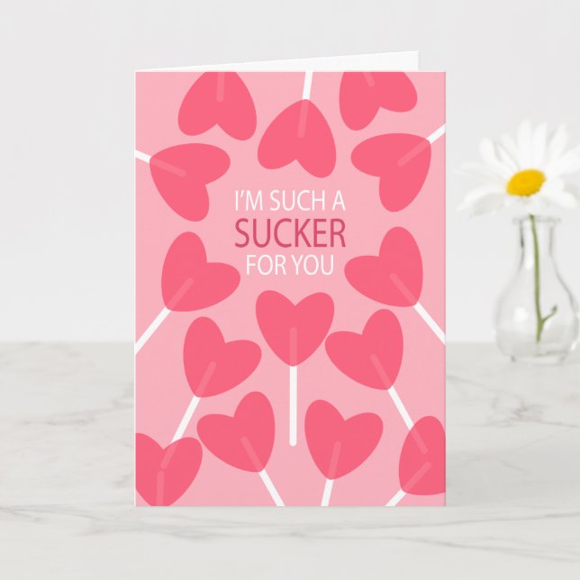 Sucker för dig - Alla hjärtans dagskort Kort (Liten växt)