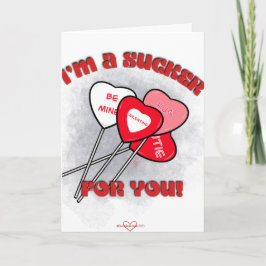 Sucker för dina hjärtans dagskort kort