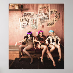Sucker Slår Boudoir Flower Krona Poster