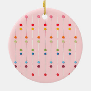 Suckers Lollypop Candy Rainbow Julgransprydnad Keramik