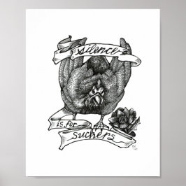 SUCKERS SILENCE: Guinea Tattoo Art Poster