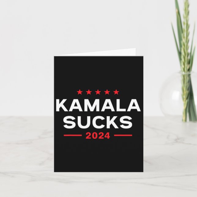 Sucks 2024 Anti Kamala Harris Kort (Framsida)