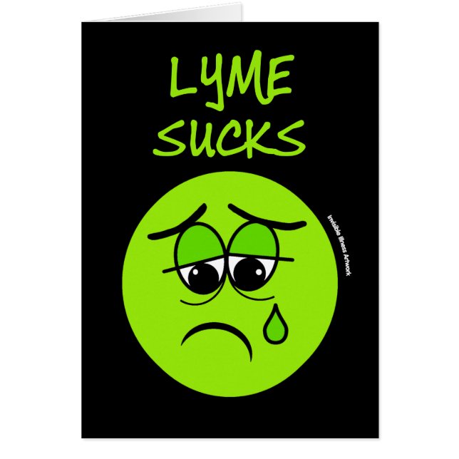 SUCKS...Lyme Hälsningskort (Framsidan)