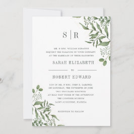 Suckulär eukalyptus Löv Rehearsal Dinner Inbjudningar