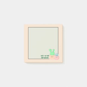 Suckulära skript: Pastel Sticky Notes Post-it Block