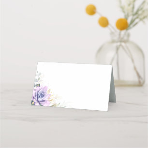 Suckularisering Grey Guld Löv Bröllop Place Card Placeringskort