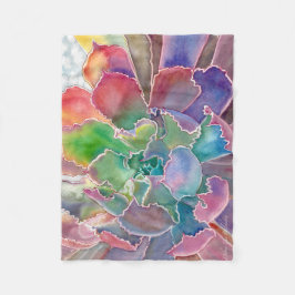 Suckulärt rufflat Echeveria Fleece Blanket