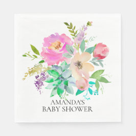 Suckulationer och Blommigt Pappra blöjor Pappersservett