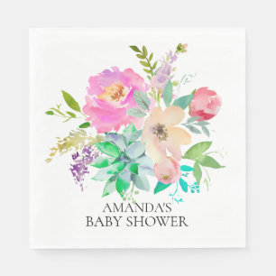 Suckulationer och Blommigt Pappra blöjor Pappersservett