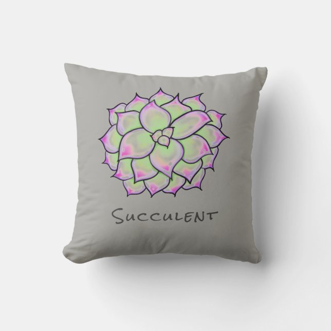 Suckulent Bloom Kudde (Framsida)