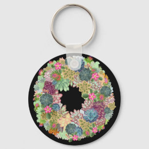 Suckulent kran Keychain för öken Nyckelring