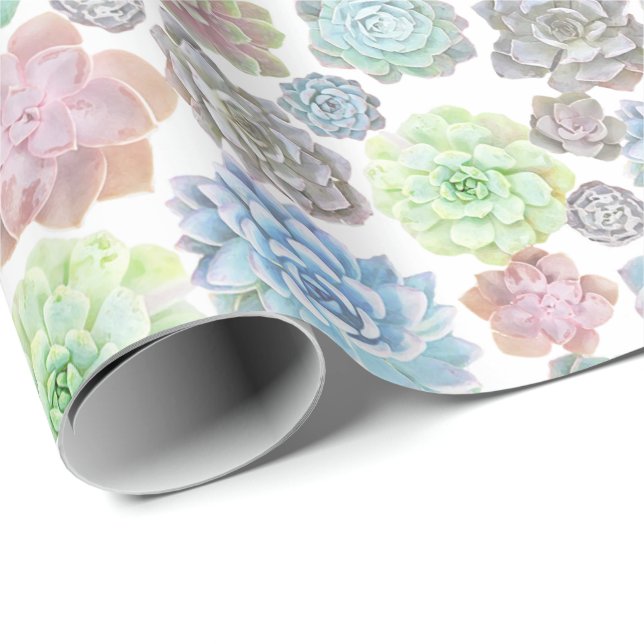 Suckulenter som slår in papper presentpapper (Rullad Hörn)