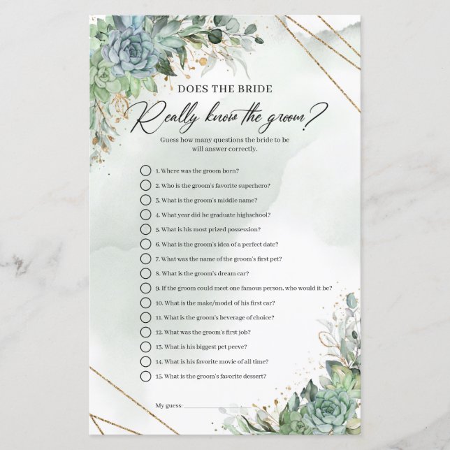 Suckulenter Vet Bruden Verkligen Vem Brudgummen Är (Framsida)