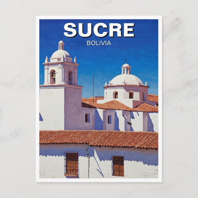 Sucre Bolivia Travel Vykort (Framsida)