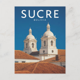 Sucre Bolivia Vit Stad Kolonial Arkitektur Vykort