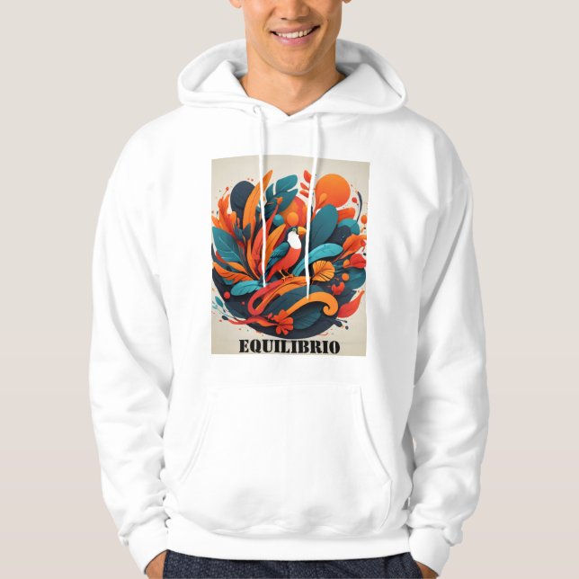 Sudadera Arte Simbólico de Equilibrio Natural Hoodie (Framsida)