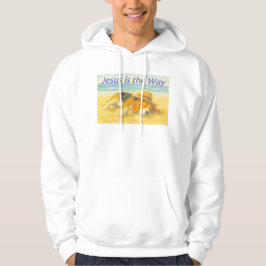 Sudadera Beach with a Hat - "Jesus is the Way" Hoodie