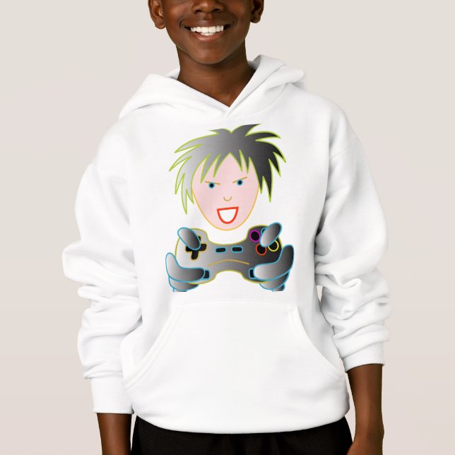 Sudadera Chico Jugando Videojuegos T Shirt (Framsida)