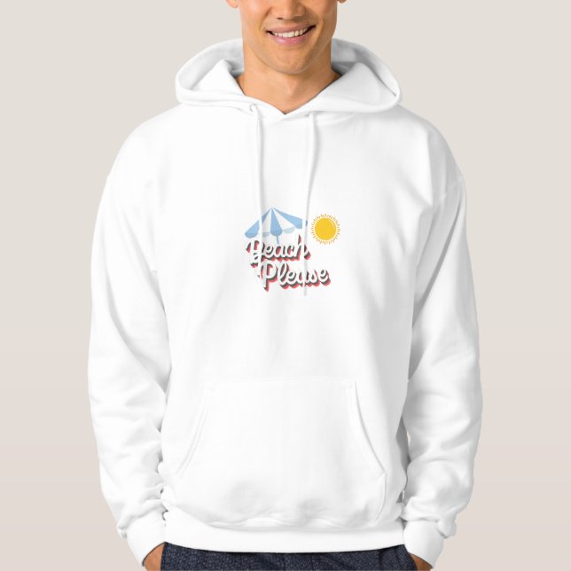 Sudadera con capucha  para hombre Beach please Hoodie (Framsida)