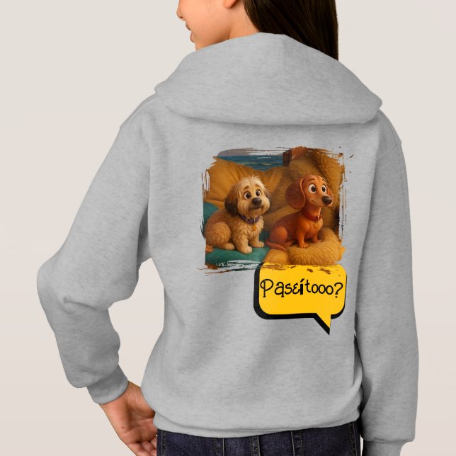 Sudadera con Capucha Perritas Hermanas Aventureras T Shirt (Baksida)