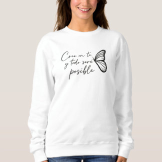 Sudadera con diseño de mariposa "Cree en ti mismo" T Shirt