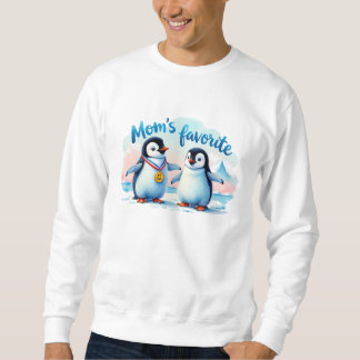 Sudadera divertida de pingüinos para hombre lång ärmad tröja