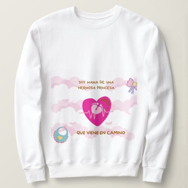 sudadera ideal para toda mamá embarazada  t shirt (Design framsida)